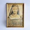 Vintage print of lady with gilded frame