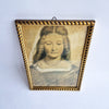 Vintage print of lady with gilded frame