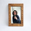 Vintage gilded wooden-framed mirror