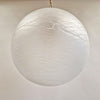 Vintage Italian swirl glass globe hanging light