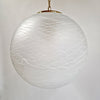 Vintage Italian swirl glass globe hanging light