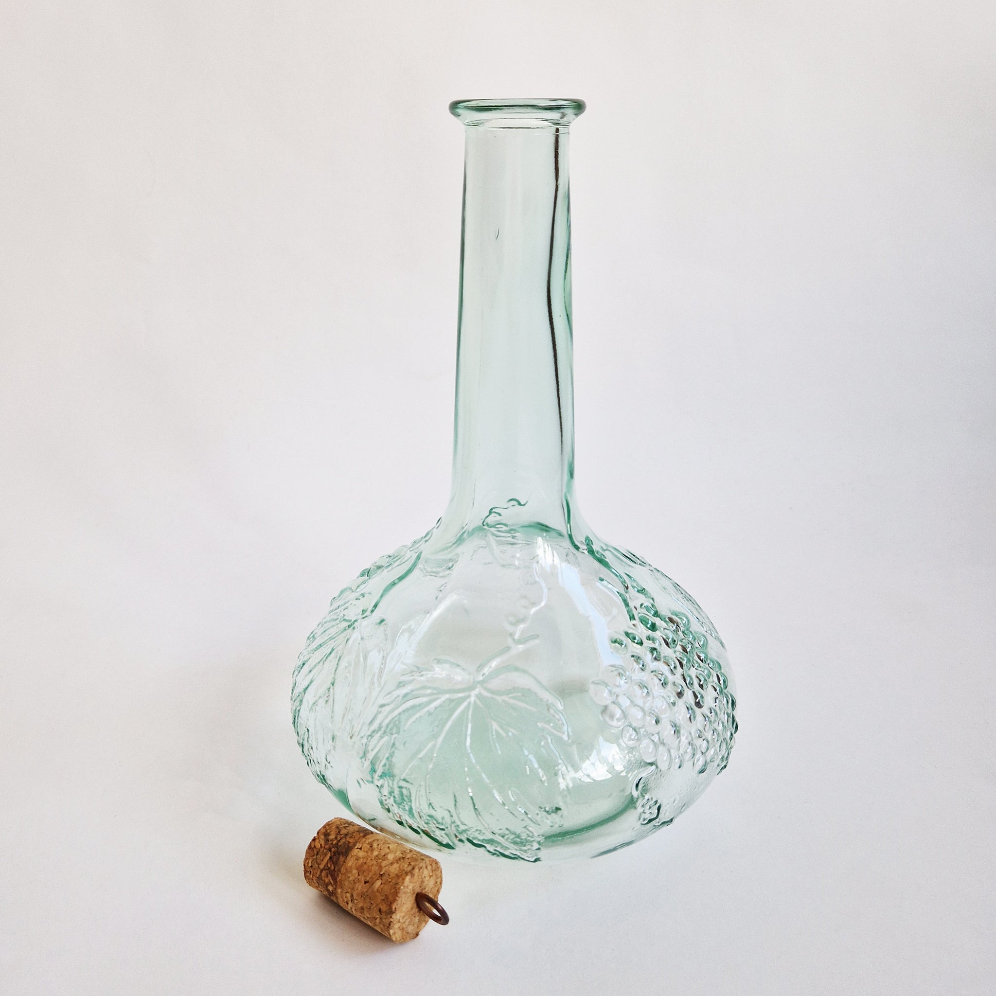 Vintage Italian glass bottle with stopper