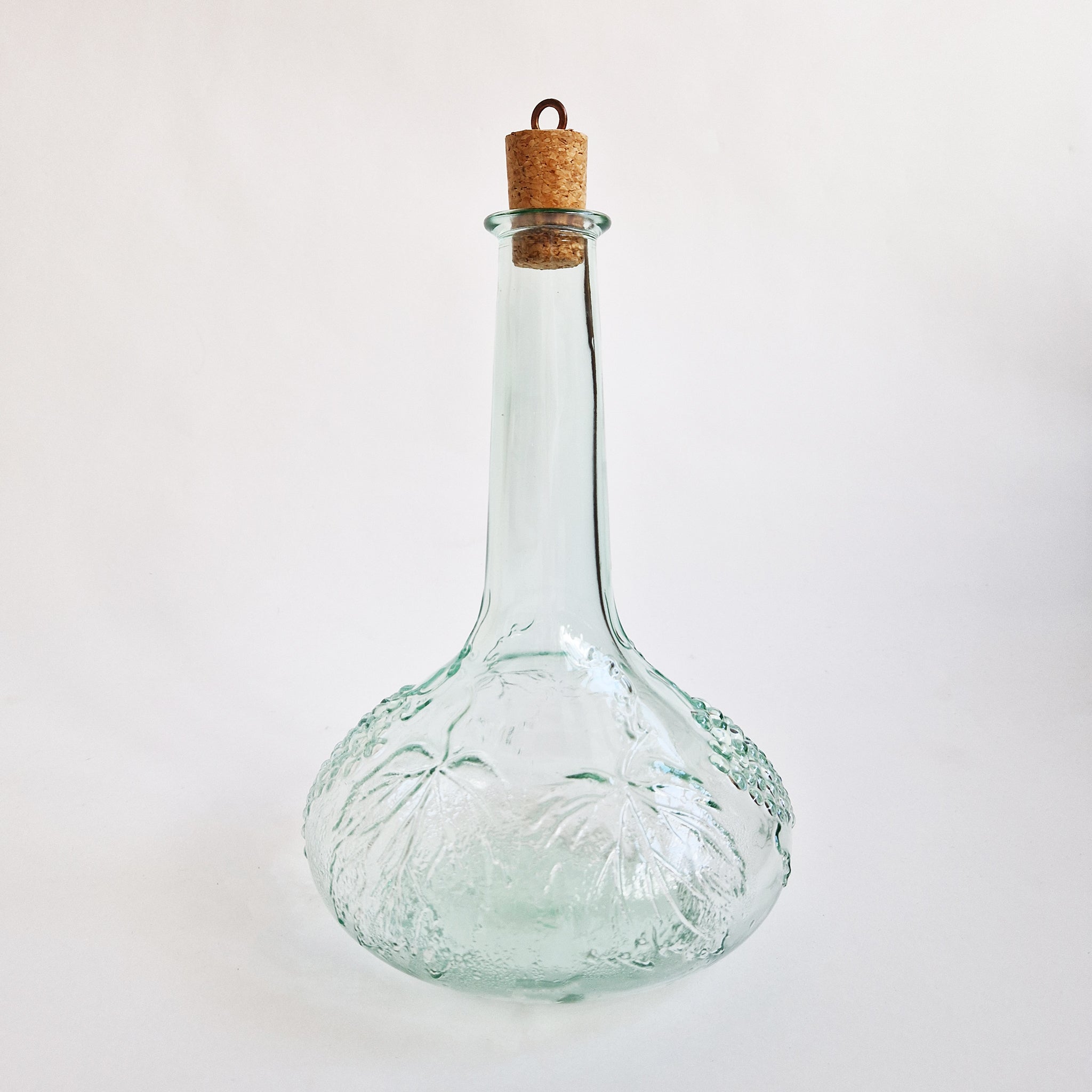 Vintage Italian glass bottle with stopper