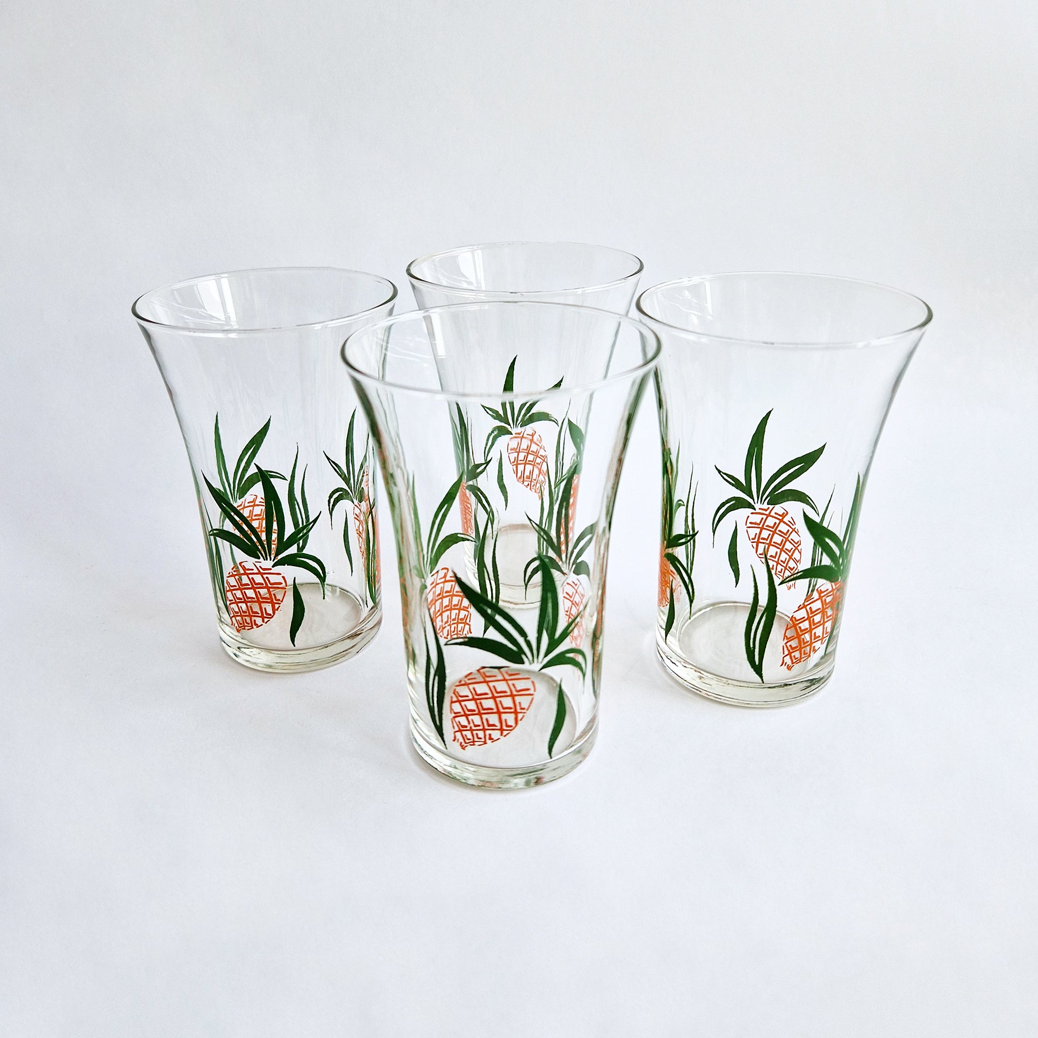 1970s pineapple glasses (set of 4)