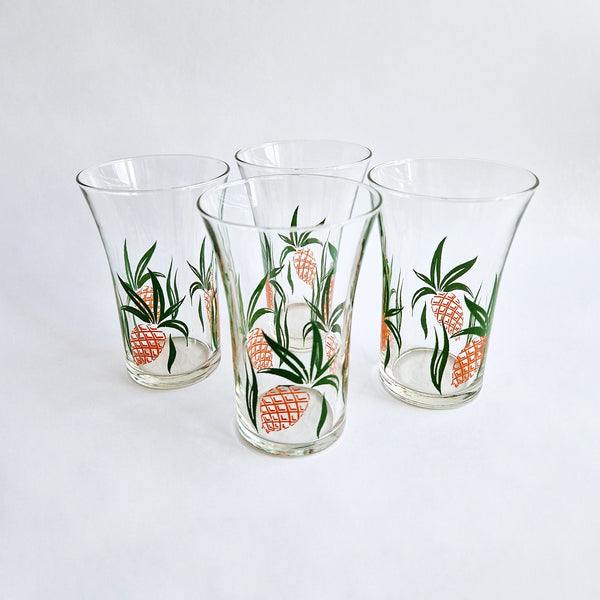 1970s pineapple glasses (set of 4)