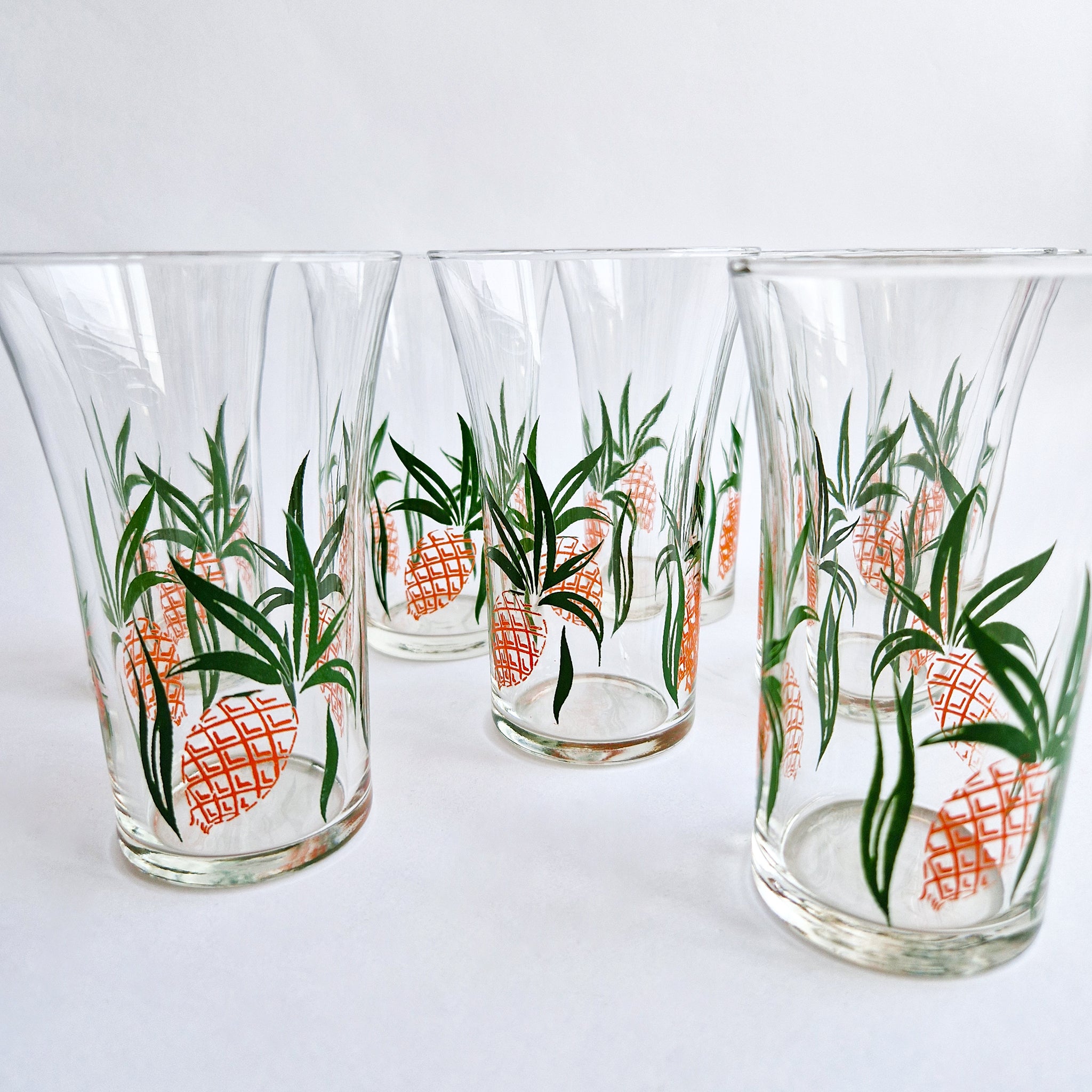1970s pineapple glasses (set of 4)