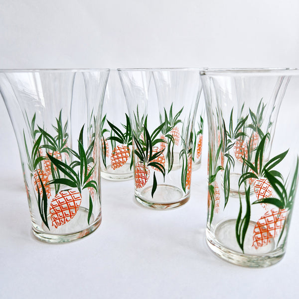 1970s pineapple glasses (set of 4)
