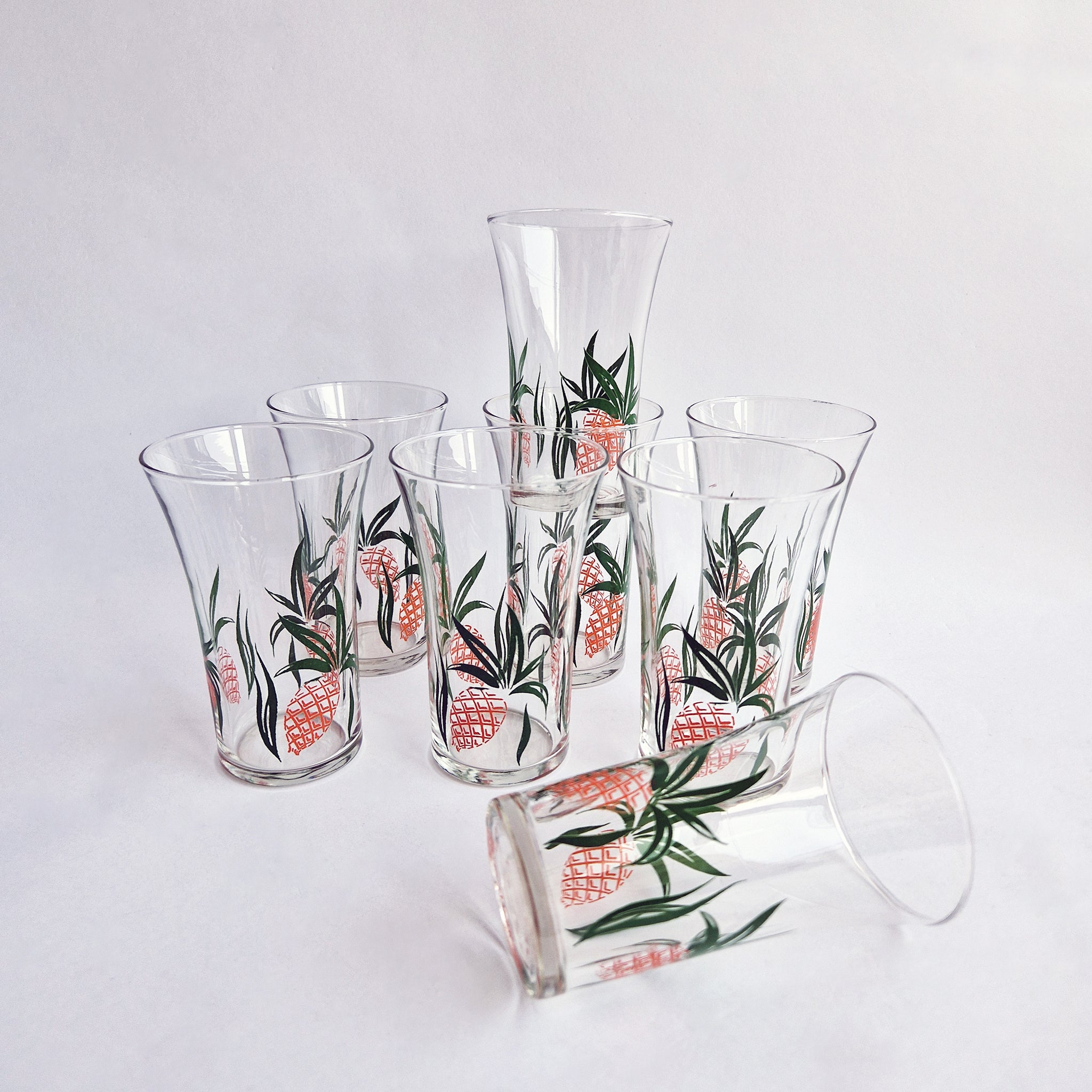 1970s pineapple glasses (set of 4)