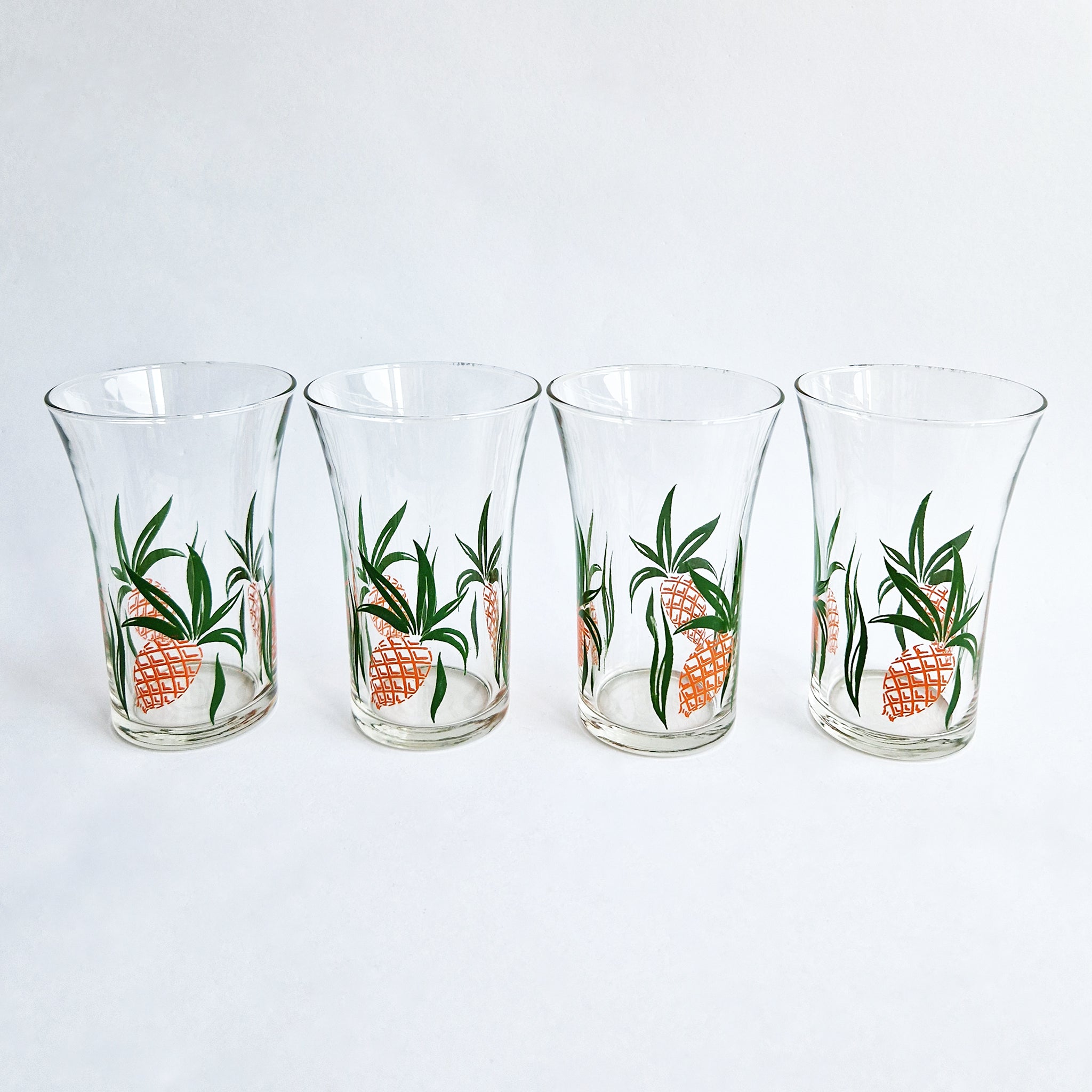 1970s pineapple glasses (set of 4)