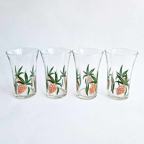 1970s pineapple glasses (set of 4)