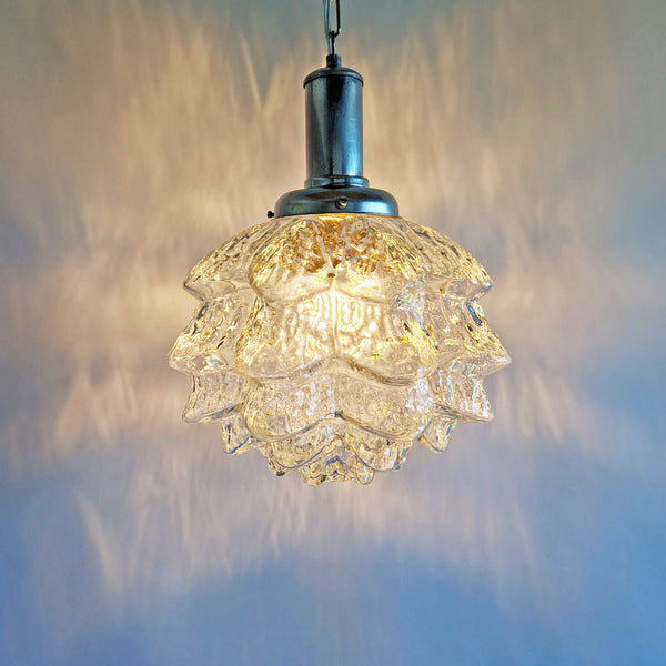 Vintage Italian glass hanging light