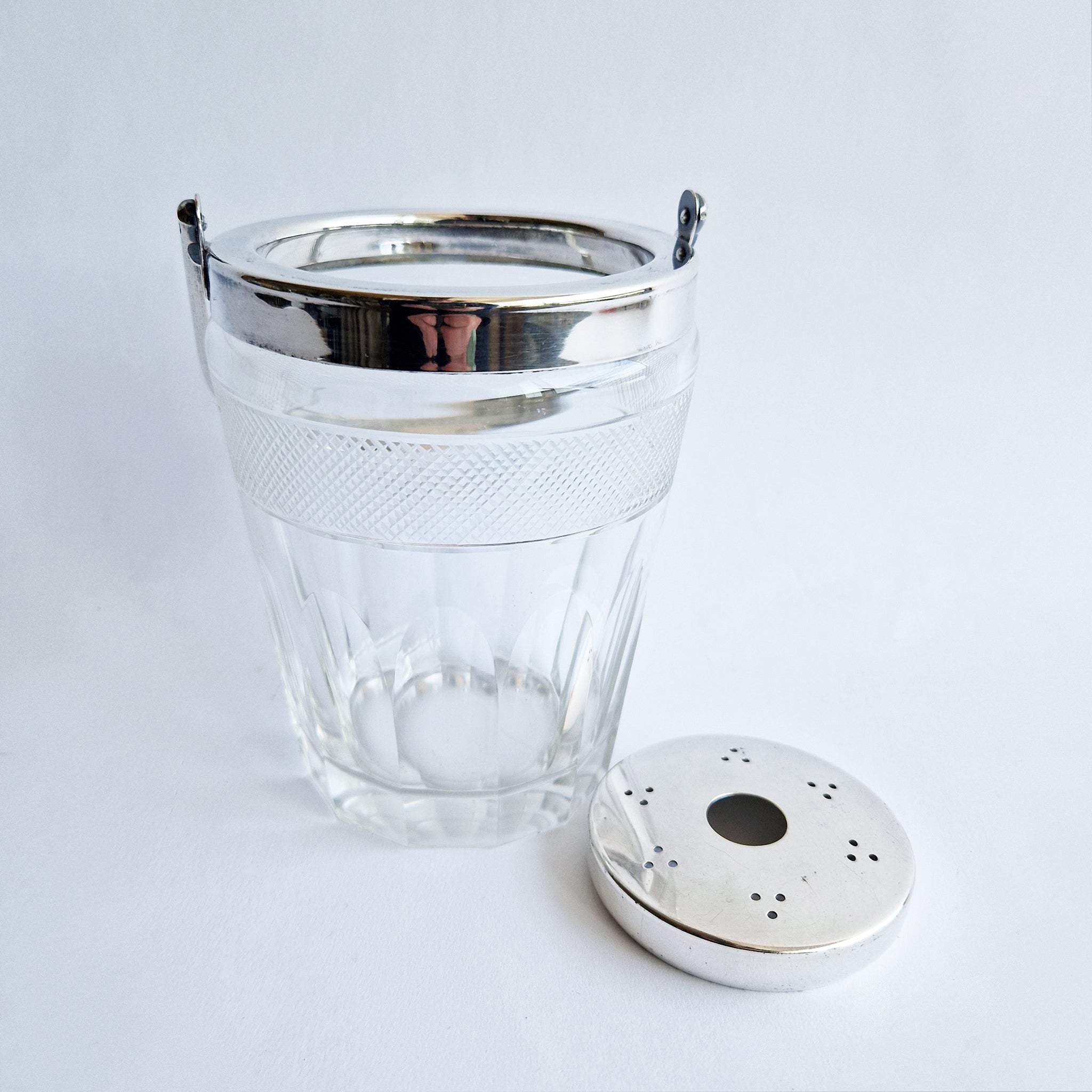 Vintage Italian glass ice bucket