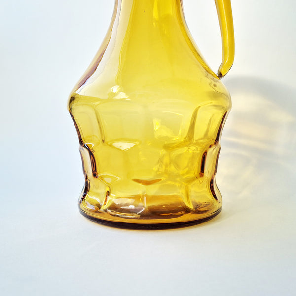 1970s amber glass jug by Bormioli