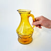 1970s amber glass jug by Bormioli