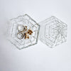 Vintage glass pyramid trinket box