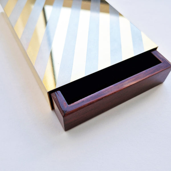 1980s Italian gold plated trinket box