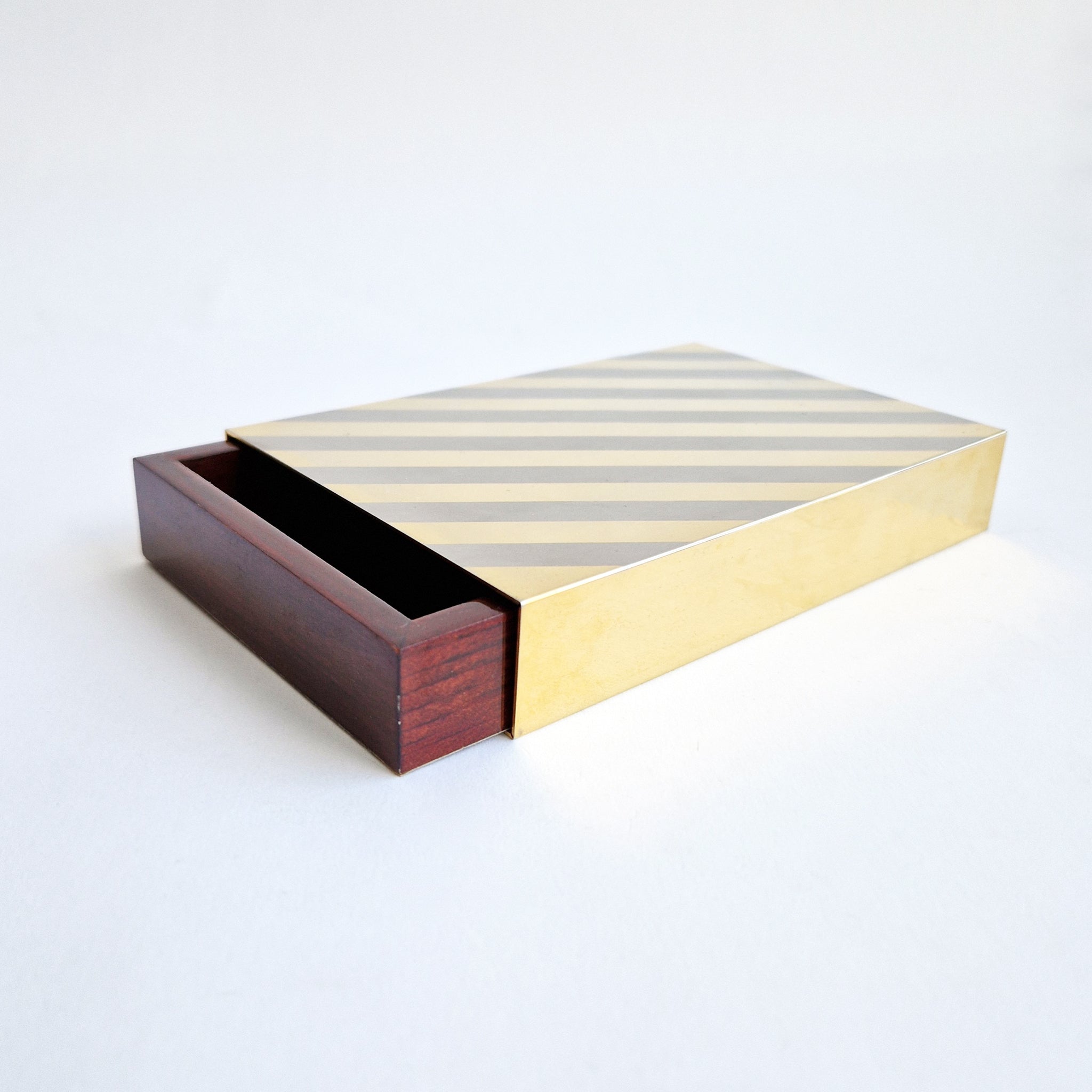 1980s Italian gold plated trinket box