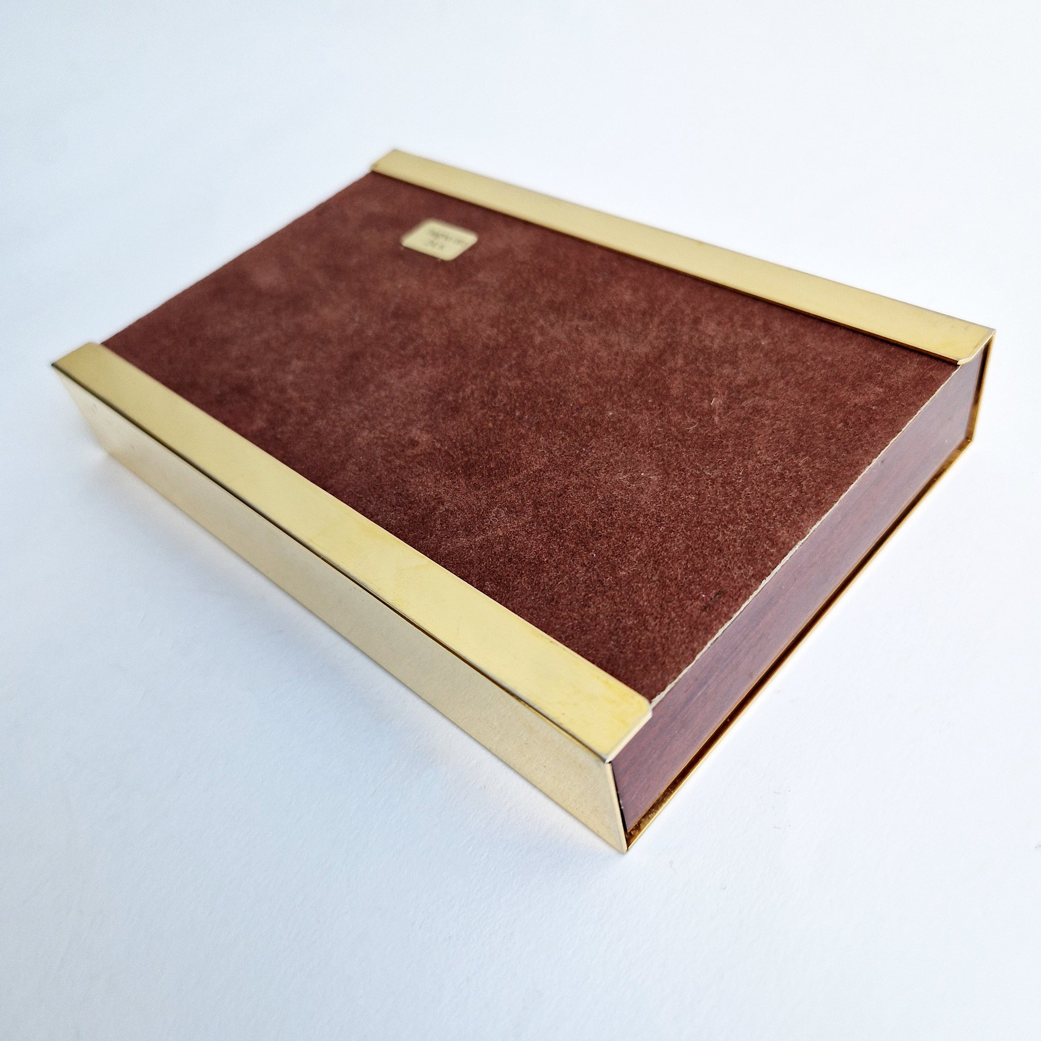 1980s Italian gold plated trinket box