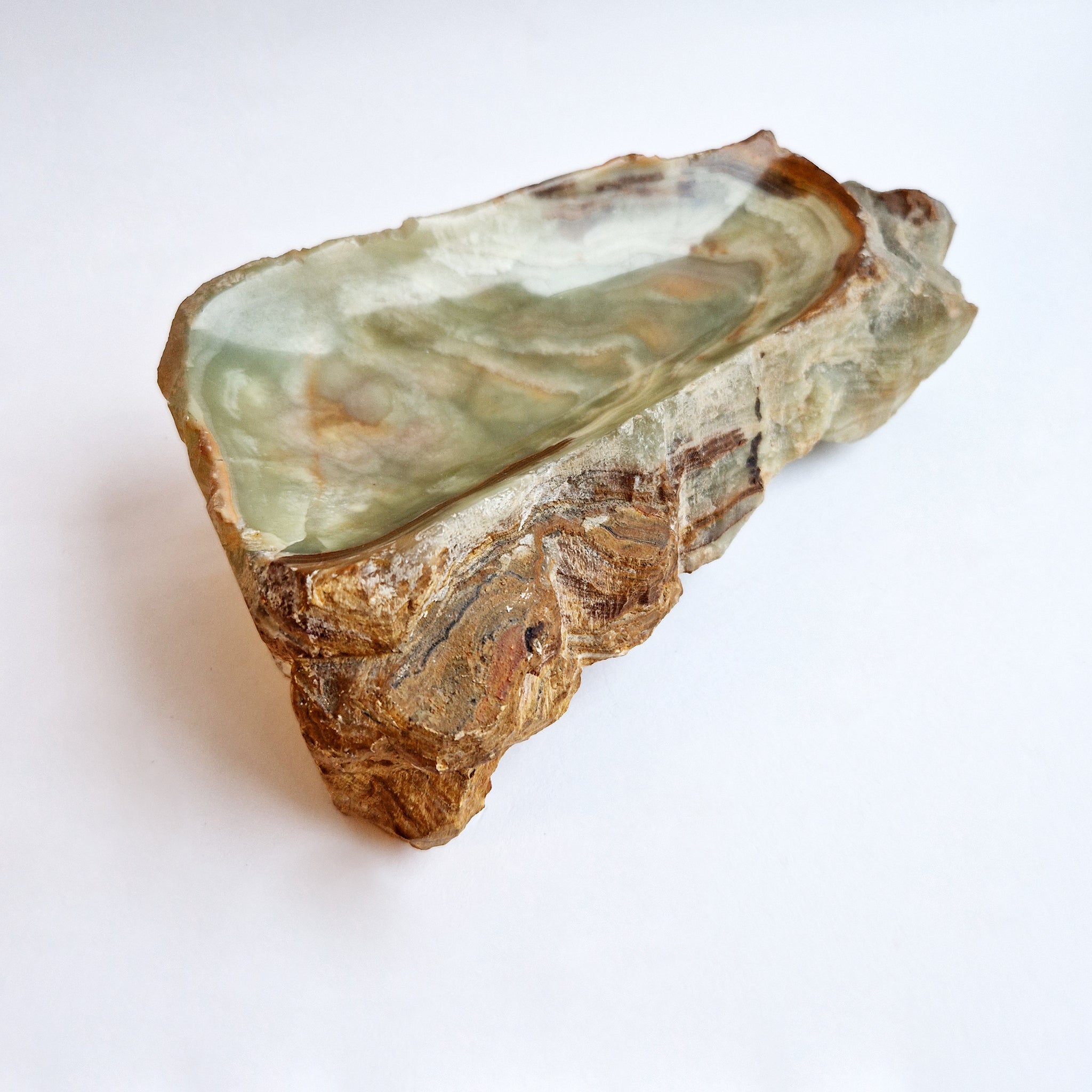 1970s Italian green onyx dish