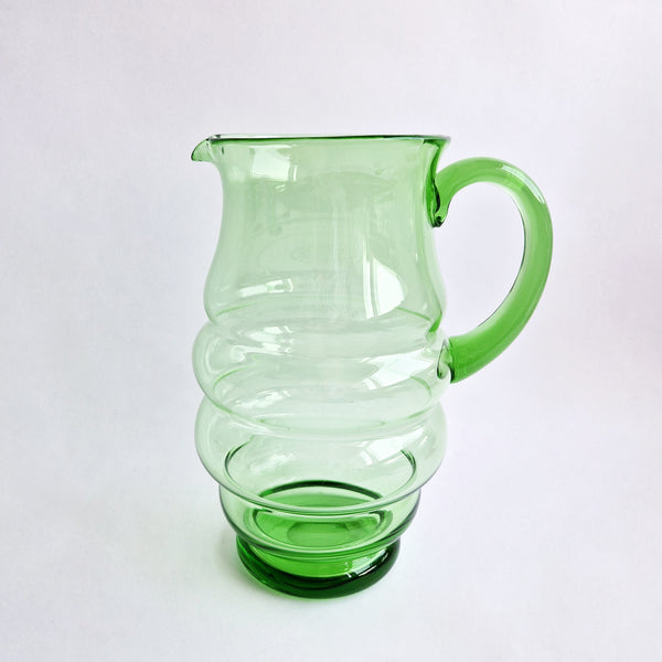 Mid-century Italian green glass jug