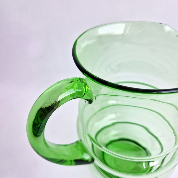 Mid-century Italian green glass jug