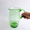 Mid-century Italian green glass jug