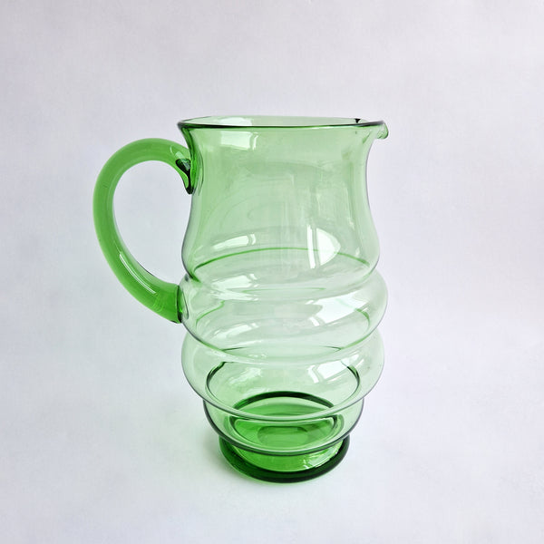 Mid-century Italian green glass jug
