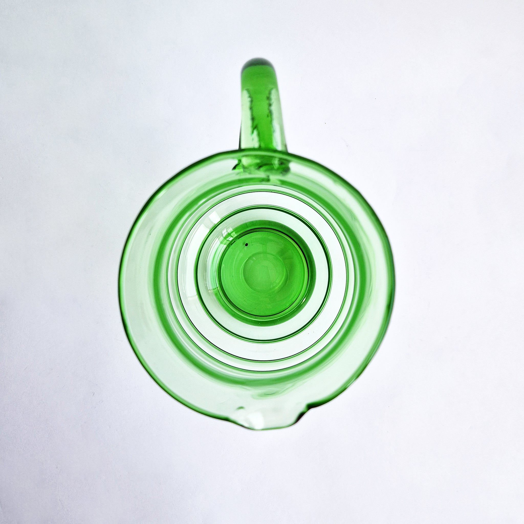 Mid-century Italian green glass jug