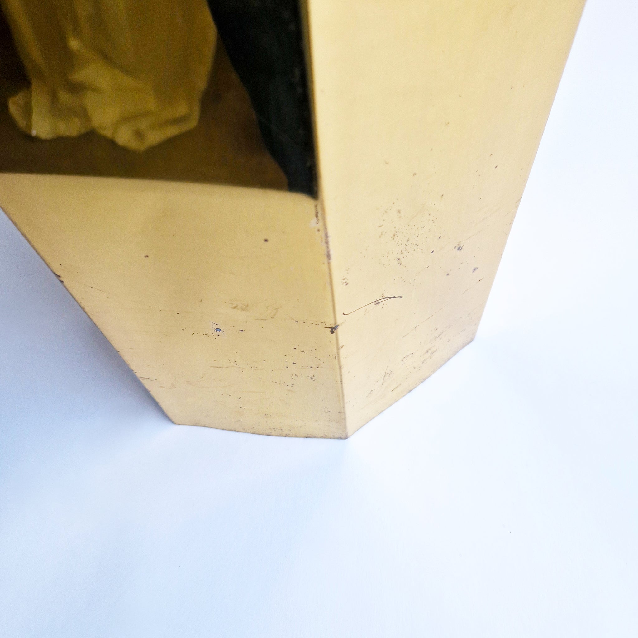 Vintage octagonal brass umbrella stand