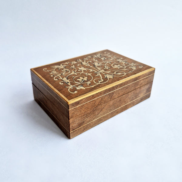 Vintage Italian wood trinket box