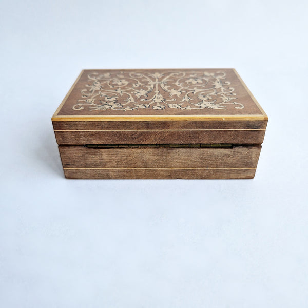 Vintage Italian wood trinket box