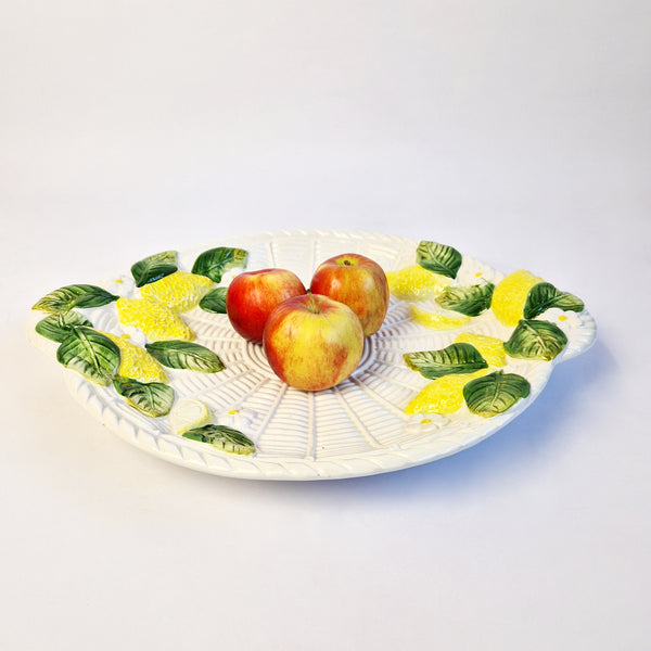 Vintage Italian large dish with lemons