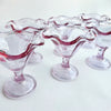 Vintage Italian glass gelato cups (set of 6)