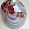 Vintage Italian scalloped lilac glass vase