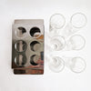1970s cocktail glasses set in tray by Morinox