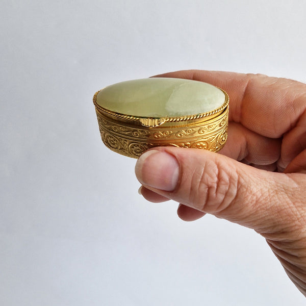 Vintage Italian onyx pill box