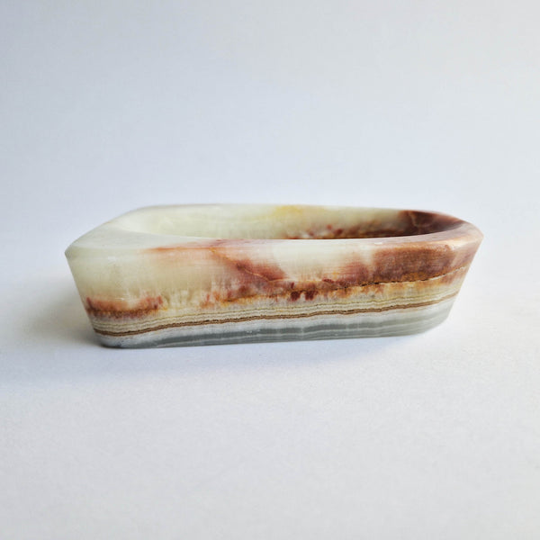 Vintage Italian onyx trinket dish