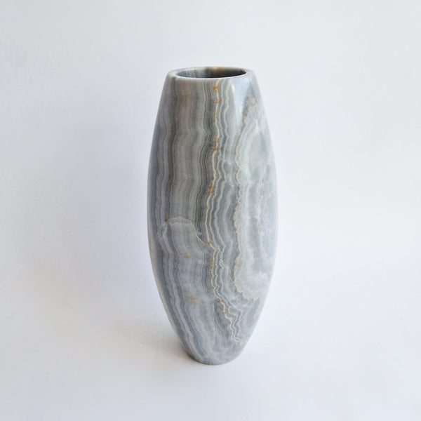 Vintage Italian gray onyx vase