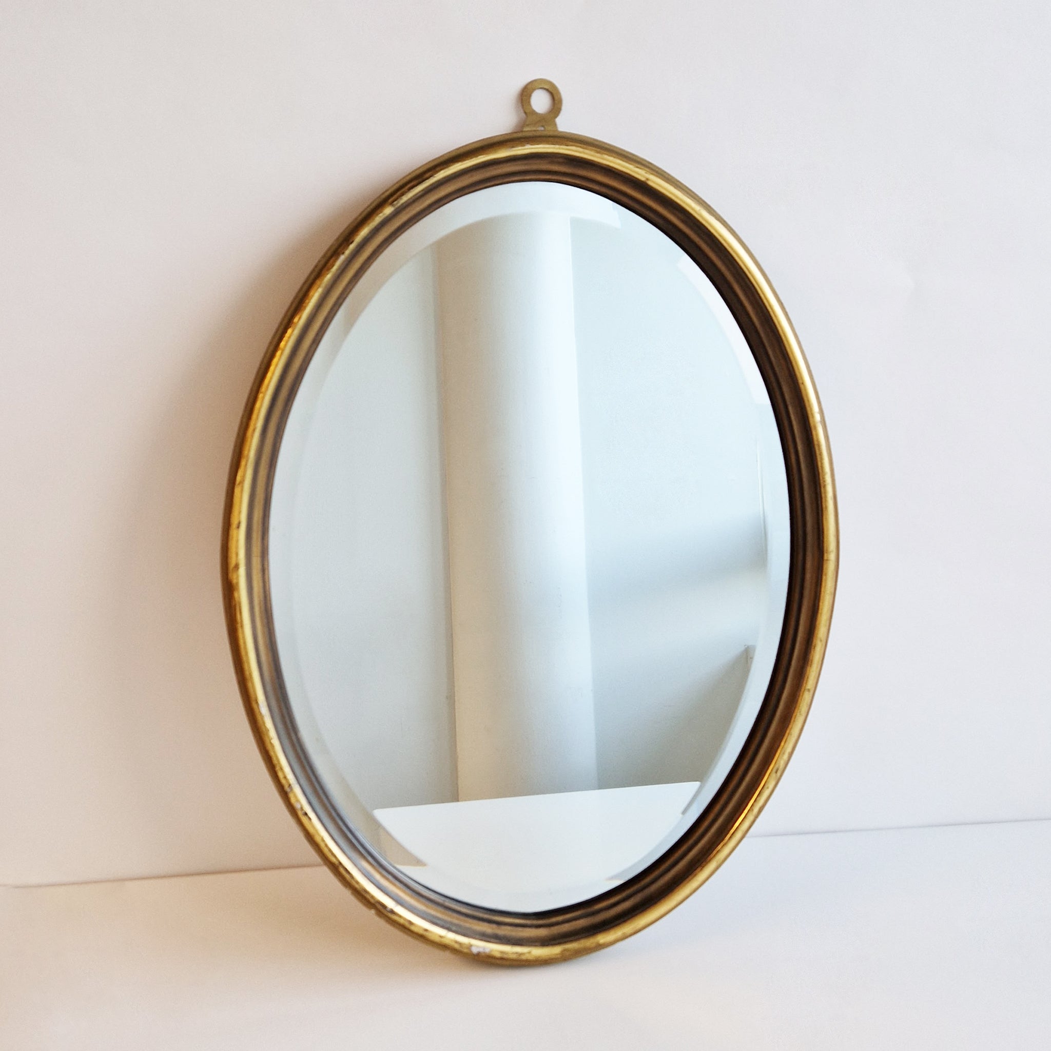 Vintage Italian oval mirror
