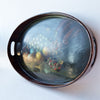 Vintage Italian oval tray with still life