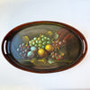 Vintage Italian oval tray with still life