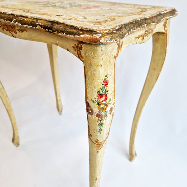 Mid-century Italian painted side table