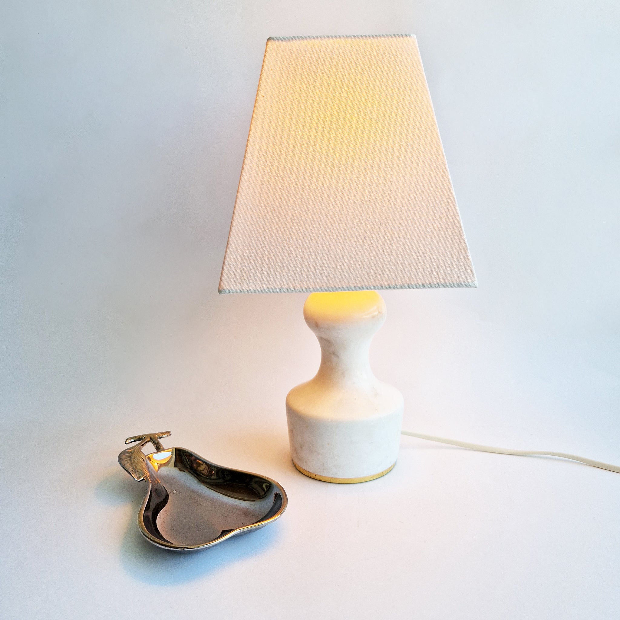 Vintage Italian marble table lamp