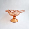 Vintage Italian glass footed fruit bowl