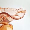 Vintage Italian glass footed fruit bowl