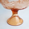 Vintage Italian glass footed fruit bowl