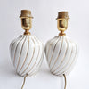 Vintage Italian porcelain table lamp pair