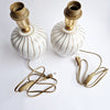 Vintage Italian porcelain table lamp pair