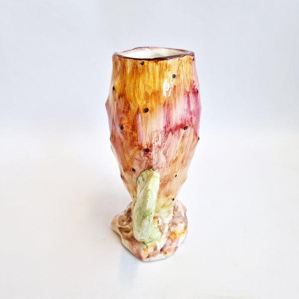 Vintage Italian prickly pear vase by Gerbino Venetico