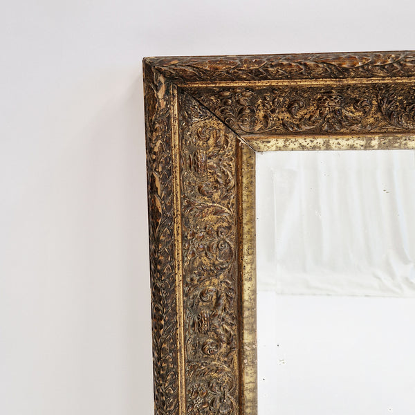 Vintage Italian mirror with gilt wood frame